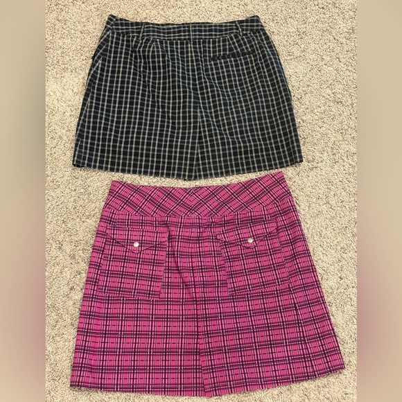 Izod Dresses & Skirts - Izod Pink and Black Checkered Mini Skirts